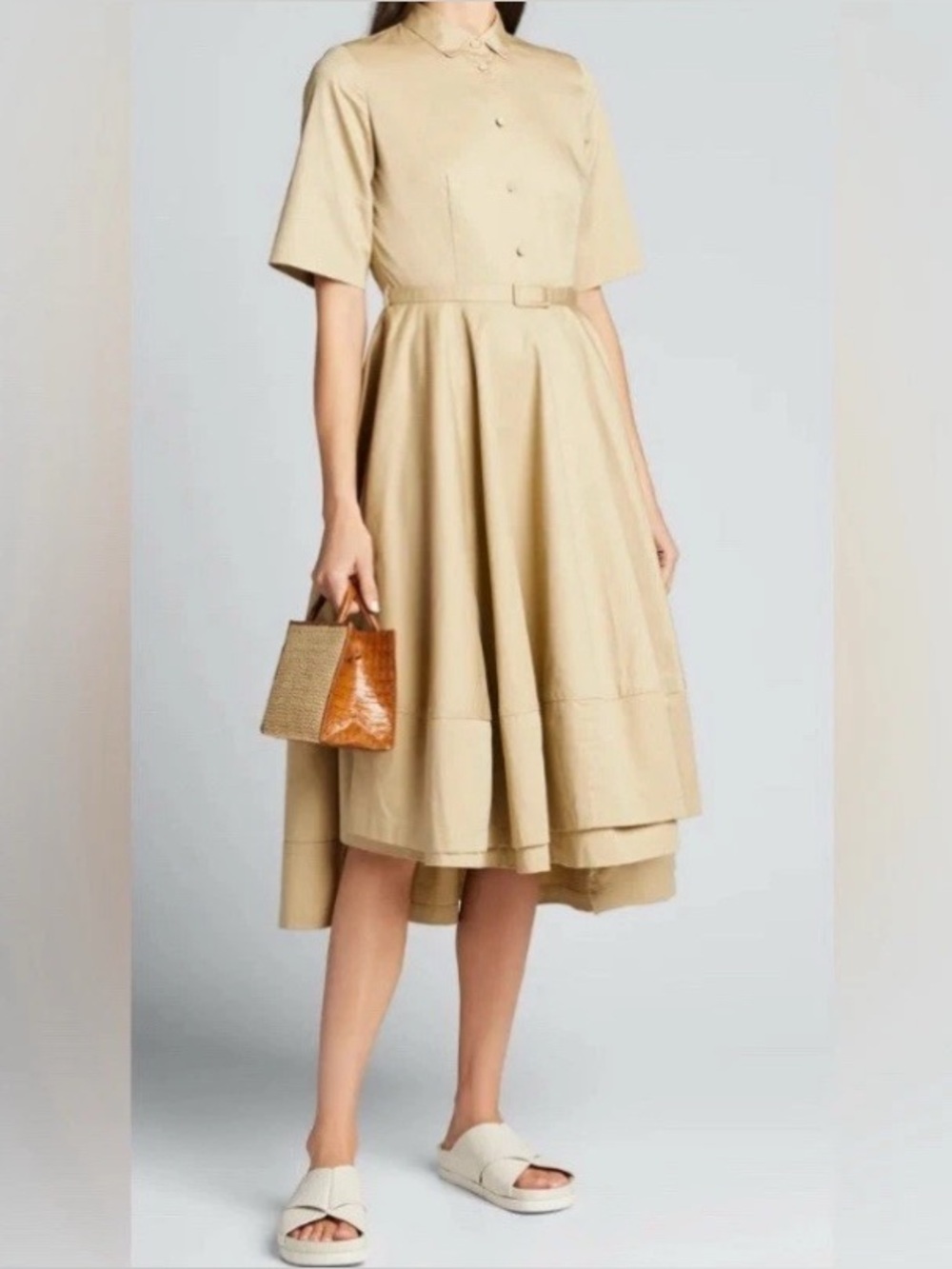 CO Essentials Layered Poplin Shirtdress Size XS
